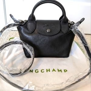 Longchamp Le Pliage Cuir XS top handle bag
